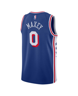 Tyrese Maxey #0 Philadelphia 76ers Blaues Icon-Trikot
