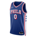 Tyrese Maxey #0 Philadelphia 76ers Blaues Icon-Trikot