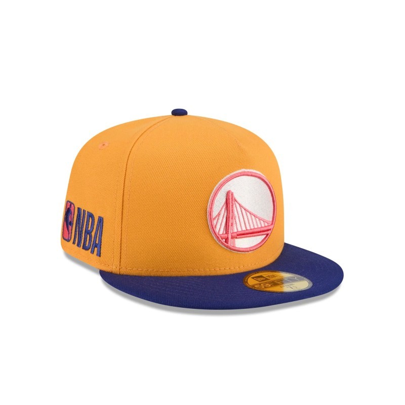 Golden State Warriors 59FIFTY Gold A-Frame Fitted Hat