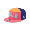 Chicago Bulls Coral Split Panel 9FIFTY Snapback Hat