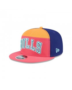 Chicago Bulls Coral Split Panel 9FIFTY Snapback Hat