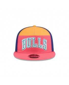 Chicago Bulls Coral Split Panel 9FIFTY Snapback Hat