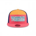 Philadelphia 76ers Coral Split Panel 9FIFTY Snapback Hat