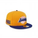 Goldfarbene 59FIFTY-Mütze der Los Angeles Lakers mit A-Rahmen