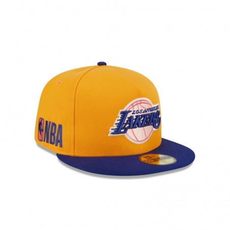 Goldfarbene 59FIFTY-Mütze der Los Angeles Lakers mit A-Rahmen