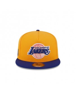 Goldfarbene 59FIFTY-Mütze der Los Angeles Lakers mit A-Rahmen