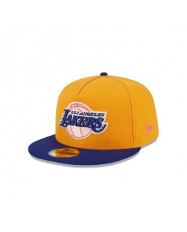 Goldfarbene 59FIFTY-Mütze der Los Angeles Lakers mit A-Rahmen