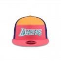 Los Angeles Lakers Coral Split Panel 9FIFTY Snapback-Mütze