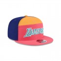 Los Angeles Lakers Coral Split Panel 9FIFTY Snapback-Mütze