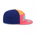 Los Angeles Lakers Coral Split Panel 9FIFTY Snapback-Mütze