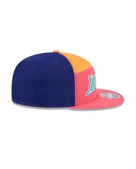 Los Angeles Lakers Coral Split Panel 9FIFTY Snapback-Mütze