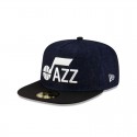 Utah Jazz Dunkelblauer 59FIFTY-Denim-Hut mit A-Rahmen
