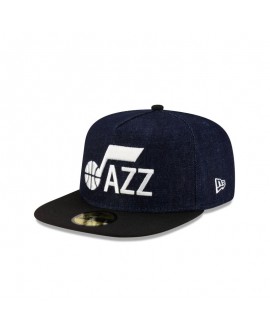 Utah Jazz Dunkelblauer 59FIFTY-Denim-Hut mit A-Rahmen