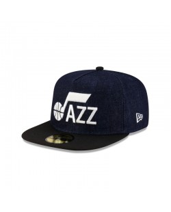 Utah Jazz Dunkelblauer 59FIFTY-Denim-Hut mit A-Rahmen