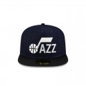 Utah Jazz Dunkelblauer 59FIFTY-Denim-Hut mit A-Rahmen