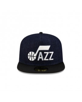 Utah Jazz Dunkelblauer 59FIFTY-Denim-Hut mit A-Rahmen