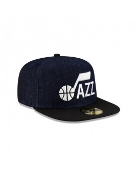 Utah Jazz Dunkelblauer 59FIFTY-Denim-Hut mit A-Rahmen