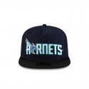 Dunkelblauer 59FIFTY-Denimhut mit A-Rahmen der Charlotte Hornets