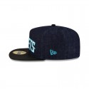 Dunkelblauer 59FIFTY-Denimhut mit A-Rahmen der Charlotte Hornets