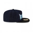 Dunkelblauer 59FIFTY-Denimhut mit A-Rahmen der Charlotte Hornets