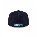 Dunkelblauer 59FIFTY-Denimhut mit A-Rahmen der Charlotte Hornets