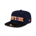 New York Knicks Dunkelblauer 59FIFTY-Denim-Hut mit A-Rahmen