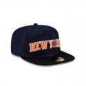 New York Knicks Dunkelblauer 59FIFTY-Denim-Hut mit A-Rahmen