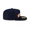 New York Knicks Dunkelblauer 59FIFTY-Denim-Hut mit A-Rahmen