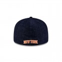 New York Knicks Dunkelblauer 59FIFTY-Denim-Hut mit A-Rahmen