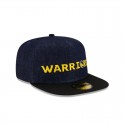 Dunkelblaue 59FIFTY-Denim-Mütze der Golden State Warriors mit A-Rahmen