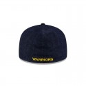 Dunkelblaue 59FIFTY-Denim-Mütze der Golden State Warriors mit A-Rahmen