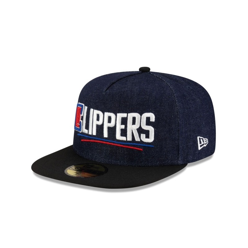 Los Angeles Clippers dunkelblaue 59FIFTY-Denim-Mütze mit A-Rahmen