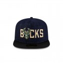 Milwaukee Bucks Navy Denim 59FIFTY Taillierte Mütze mit A-Rahmen