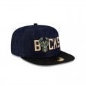 Milwaukee Bucks Navy Denim 59FIFTY Taillierte Mütze mit A-Rahmen