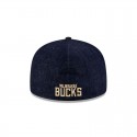 Milwaukee Bucks Navy Denim 59FIFTY Taillierte Mütze mit A-Rahmen