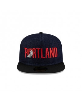 Portland Trail Blazers Navy Denim 59FIFTY Taillierte Mütze mit A-Rahmen