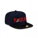 Portland Trail Blazers Navy Denim 59FIFTY Taillierte Mütze mit A-Rahmen