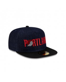 Portland Trail Blazers Navy Denim 59FIFTY Taillierte Mütze mit A-Rahmen