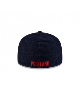 Portland Trail Blazers Navy Denim 59FIFTY Taillierte Mütze mit A-Rahmen