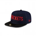 Dunkelblaue 59FIFTY-Mütze mit A-Rahmen der Houston Rockets aus Denim