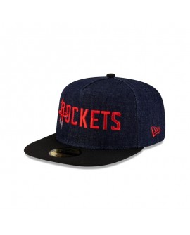 Dunkelblaue 59FIFTY-Mütze mit A-Rahmen der Houston Rockets aus Denim