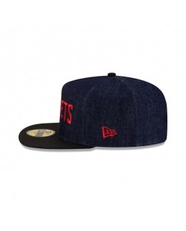 Dunkelblaue 59FIFTY-Mütze mit A-Rahmen der Houston Rockets aus Denim