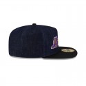 Dunkelblaue 59FIFTY-Denim-Mütze der Los Angeles Lakers mit A-Rahmen