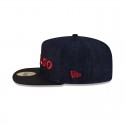 Dunkelblaue 59FIFTY-Denim-Mütze der Chicago Bulls mit A-Rahmen