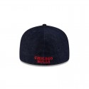 Dunkelblaue 59FIFTY-Denim-Mütze der Chicago Bulls mit A-Rahmen