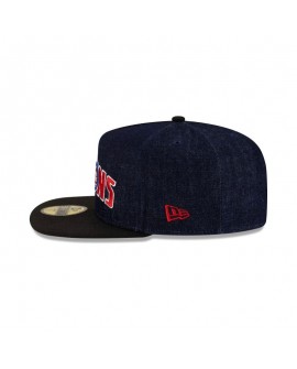 59FIFTY A-Frame-Mütze aus dunkelblauem Denim von den Detroit Pistons