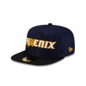 Dunkelblaue 59FIFTY-Mütze mit A-Rahmen der Phoenix Suns aus Denim