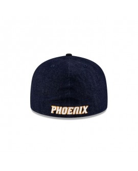 Dunkelblaue 59FIFTY-Mütze mit A-Rahmen der Phoenix Suns aus Denim