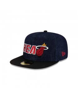 Miami Heat 59FIFTY Dunkelblaue Denim-Mütze mit A-Rahmen