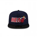Miami Heat 59FIFTY Dunkelblaue Denim-Mütze mit A-Rahmen